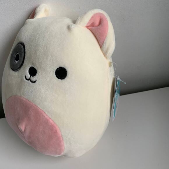 Squishmallows Charlie Bull Terrier Dog 8" Plush Black Eye White Pup Soft Puppy - Picture 7 of 16